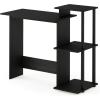 Furinno EFFICIENT Desk, 28.6″ Wide Gaming Desk with 3 Open Side Shelves, Laptop Notebook Computer Desk, Office Desk for Home Office, Study Room, Dorm, Bedroom, Americano(Americano/Black)