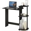 Furinno EFFICIENT Desk, 28.6″ Wide Gaming Desk with 3 Open Side Shelves, Laptop Notebook Computer Desk, Office Desk for Home Office, Study Room, Dorm, Bedroom, Americano(Dark Espresso/Black)