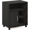 Furinno Econ Home Office Under Desk Printer Holder with Wheels, Espresso, Cabinet