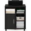 Furinno Econ Home Office Under Desk Printer Holder with Wheels, Espresso, Cabinet