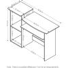 Furinno Econ Multipurpose Computer Writing Desk, Gray(French Oak)