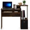 Furinno Econ Multipurpose Home Office Computer Writing Desk, White/Black(Amber Oak/Black)