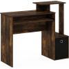 Furinno Econ Multipurpose Home Office Computer Writing Desk, White/Black(Amber Oak/Black)