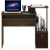 Furinno Econ Multipurpose Home Office Computer Writing Desk, White/Black(Columbia Walnut/Dark Brown)