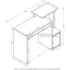 Furinno Econ Multipurpose Home Office Computer Writing Desk, White/Black(Dark Walnut)