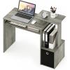 Furinno Econ Multipurpose Home Office Computer Writing Desk, White/Black(French Oak/Black)