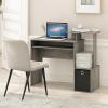 Furinno Econ Multipurpose Home Office Computer Writing Desk, White/Black(Grey Oak)