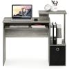 Furinno Econ Multipurpose Home Office Computer Writing Desk, White/Black(Grey Oak)