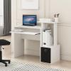 Furinno Econ Multipurpose Home Office Computer Writing Desk, White/Black(Plain White/Black)