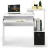 Furinno Econ Multipurpose Home Office Computer Writing Desk, White/Black(Plain White/Black)