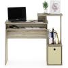 Furinno Econ Multipurpose Home Office Computer Writing Desk, White/Black(Sonoma Oak/Ivory)
