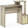 Furinno Econ Multipurpose Home Office Computer Writing Desk, White/Black(Sonoma Oak/Ivory)