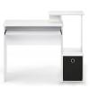 Furinno Econ Multipurpose Home Office Computer Writing Desk, White/Black(White/Black)