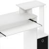 Furinno Econ Multipurpose Home Office Computer Writing Desk, White/Black(White/Black)