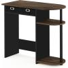 Furinno GO GREEN Desk, 31.5″ Wide Gaming Desk with 2 Side Shelves and Storage Bins, Computer Desk, Office Desk for Home Office, Study Room, Dorm, Bedroom, Beech(Columbia Walnut/Black/Dark Brown)