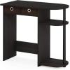 Furinno GO GREEN Desk, 31.5″ Wide Gaming Desk with 2 Side Shelves and Storage Bins, Computer Desk, Office Desk for Home Office, Study Room, Dorm, Bedroom, Beech(Espresso/Black/Brown)