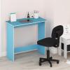 Furinno GO GREEN Desk, 31.5″ Wide Gaming Desk with 2 Side Shelves and Storage Bins, Computer Desk, Office Desk for Home Office, Study Room, Dorm, Bedroom, Beech(Light Blue/White)