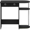 Furinno GO GREEN Desk, 31.5″ Wide Gaming Desk with 2 Side Shelves and Storage Bins, Computer Desk, Office Desk for Home Office, Study Room, Dorm, Bedroom, Beech(Americano/Stainless Steel/Black)