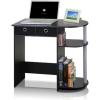 Furinno GO GREEN Desk, 31.5″ Wide Gaming Desk with 2 Side Shelves and Storage Bins, Computer Desk, Office Desk for Home Office, Study Room, Dorm, Bedroom, Beech(Black/Grey/Black)