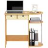 Furinno GO GREEN Desk, 31.5″ Wide Gaming Desk with 2 Side Shelves and Storage Bins, Computer Desk, Office Desk for Home Office, Study Room, Dorm, Bedroom, Beech(Beech/Ivory/White)