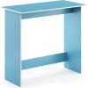 Furinno GO GREEN Desk, 31.5″ Wide Gaming Desk with 2 Side Shelves and Storage Bins, Computer Desk, Office Desk for Home Office, Study Room, Dorm, Bedroom, Beech(Light Blue/White)