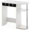 Furinno GO GREEN Desk, 31.5″ Wide Gaming Desk with 2 Side Shelves and Storage Bins, Computer Desk, Office Desk for Home Office, Study Room, Dorm, Bedroom, Beech(White Oak/Stainless Steel/Black)