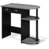 Furinno GO GREEN Desk, 31.5″ Wide Gaming Desk with 2 Side Shelves and Storage Bins, Computer Desk, Office Desk for Home Office, Study Room, Dorm, Bedroom, Beech(French Oak/Black/Black)