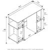 Furinno JAYA Desk, 38.4″ Wide Gaming Desk, Computer Study Desk, Office Desk with Side Shelves, Open Storage, for Home Office, Bedroom, Dorm, Study Room, Espresso(Americano/Stainless Steel)