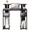 Furinno JAYA Simple Design Computer Writing Desk, Walnut(Americano/Stainless Steel)