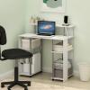 Furinno JAYA Simple Design Computer Writing Desk, Walnut(White Oak/Stainless Steel)