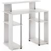 Furinno JAYA Simple Design Computer Writing Desk, Walnut(White Oak/Stainless Steel)