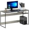 Furinno Moretti Lifestyle Study Desk, 52 Inches, Columbia Walnut(French Oak Grey)