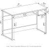 Furinno Moretti Lifestyle Study Desk, 52 Inches, Columbia Walnut(French Oak Grey)