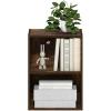 Furinno PASIR Book Shelf, 4-Tier Bookshelf, Bookcase with Open Shelf, 9.4 x 23.6 x 41.7, for Living Room, Bedroom, Home Office, Espresso(Amber Pine)