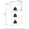 Furinno PASIR Book Shelf, 4-Tier Bookshelf, Bookcase with Open Shelf, 9.4 x 23.6 x 41.7, for Living Room, Bedroom, Home Office, Espresso(Black Dark Oak)