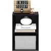 Furinno PASIR Book Shelf, 4-Tier Bookshelf, Bookcase with Open Shelf, 9.4 x 23.6 x 41.7, for Living Room, Bedroom, Home Office, Espresso(Blackwood)