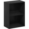 Furinno PASIR Book Shelf, 4-Tier Bookshelf, Bookcase with Open Shelf, 9.4 x 23.6 x 41.7, for Living Room, Bedroom, Home Office, Espresso(Blackwood)