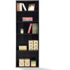 Furinno PASIR Book Shelf, 4-Tier Bookshelf, Bookcase with Open Shelf, 9.4 x 23.6 x 41.7, for Living Room, Bedroom, Home Office, Espresso(Cinnamon Cherry)