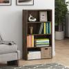 Furinno PASIR Book Shelf, 4-Tier Bookshelf, Bookcase with Open Shelf, 9.4 x 23.6 x 41.7, for Living Room, Bedroom, Home Office, Espresso(Columbia Walnut)