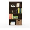 Furinno PASIR Book Shelf, 4-Tier Bookshelf, Bookcase with Open Shelf, 9.4 x 23.6 x 41.7, for Living Room, Bedroom, Home Office, Espresso(Columbia Walnut)