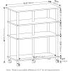 Furinno PASIR Book Shelf, 4-Tier Bookshelf, Bookcase with Open Shelf, 9.4 x 23.6 x 41.7, for Living Room, Bedroom, Home Office, Espresso(Columbia Walnut/Black)