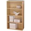 Furinno PASIR Book Shelf, 4-Tier Bookshelf, Bookcase with Open Shelf, 9.4 x 23.6 x 41.7, for Living Room, Bedroom, Home Office, Espresso(Steam Beech)