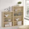 Furinno PASIR Book Shelf, 4-Tier Bookshelf, Bookcase with Open Shelf, 9.4 x 23.6 x 41.7, for Living Room, Bedroom, Home Office, Espresso(Steam Beech)