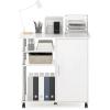 Furinno PASIR Book Shelf, 4-Tier Bookshelf, Bookcase with Open Shelf, 9.4 x 23.6 x 41.7, for Living Room, Bedroom, Home Office, Espresso(White Oak/Stainless Steel)