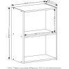 Furinno PASIR Book Shelf, 4-Tier Bookshelf, Bookcase with Open Shelf, 9.4 x 23.6 x 41.7, for Living Room, Bedroom, Home Office, Espresso(White/Green)