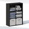 Furinno Reed Closet Organizers and Storage, 5-Tier Closet Organizer, Open Shelf Closet Storage, for Wardrobe, Bedroom, Living Room, White(Americano)
