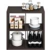 Furinno Reed Closet Organizers and Storage, 5-Tier Closet Organizer, Open Shelf Closet Storage, for Wardrobe, Bedroom, Living Room, White(Black Dark Oak)