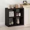 Furinno Reed Closet Organizers and Storage, 5-Tier Closet Organizer, Open Shelf Closet Storage, for Wardrobe, Bedroom, Living Room, White(Black Dark Oak)