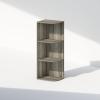 Furinno Reed Closet Organizers and Storage, 5-Tier Closet Organizer, Open Shelf Closet Storage, for Wardrobe, Bedroom, Living Room, White(French Oak)