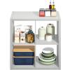 Furinno Reed Closet Organizers and Storage, 5-Tier Closet Organizer, Open Shelf Closet Storage, for Wardrobe, Bedroom, Living Room, White(Light Grey)